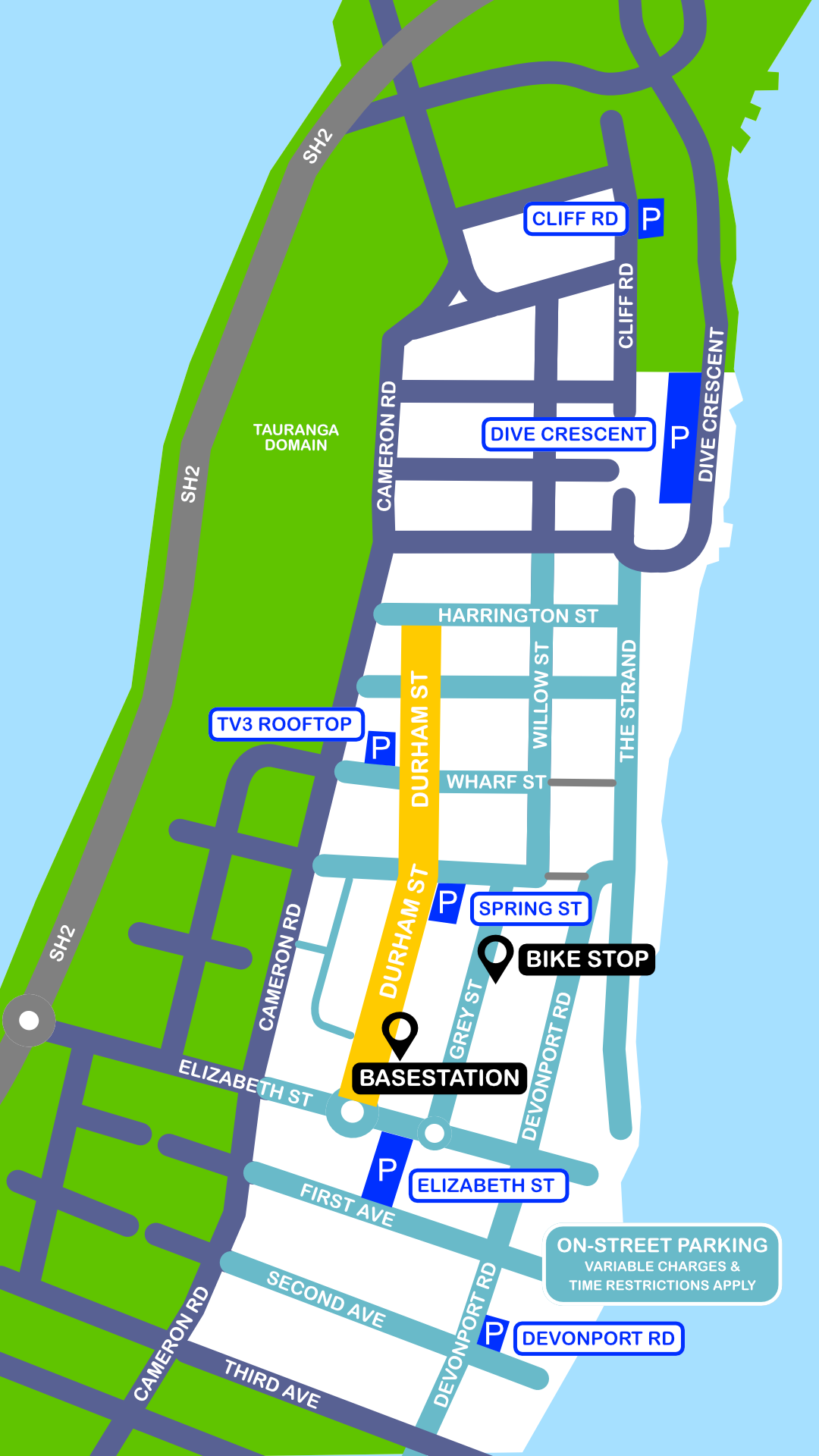 where to park in Tauranga